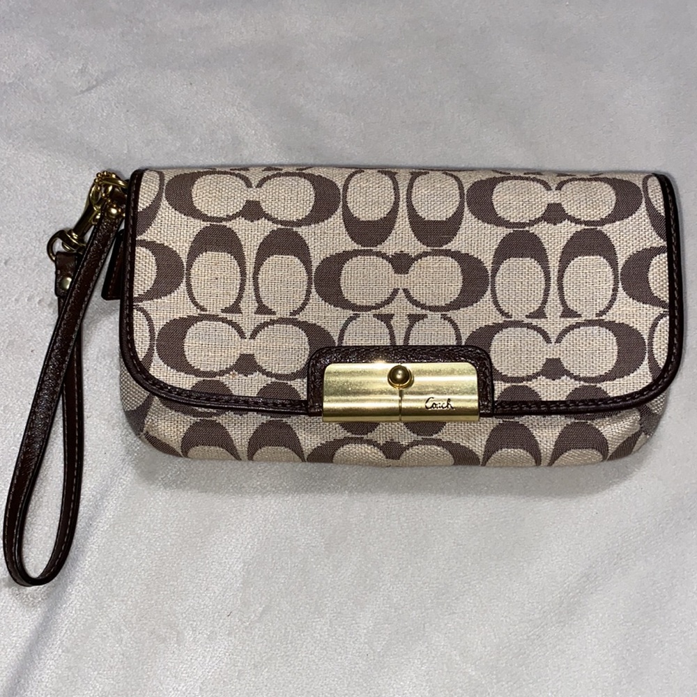 Coach clutch wristlet